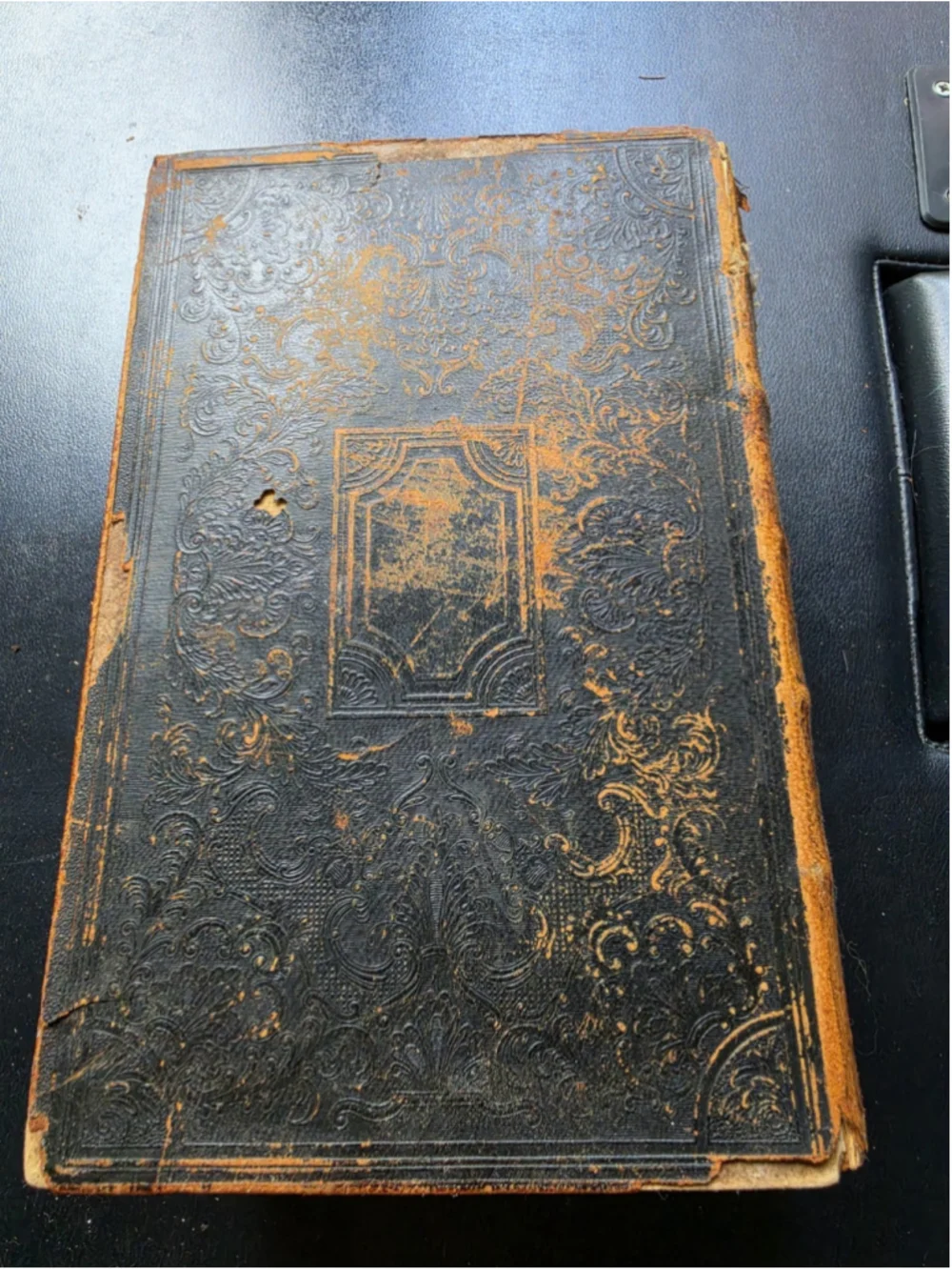 1854 Holy Bible Family Records LOWE DAMON Genealogy Pre Civil War Antique Book